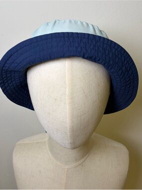 Carter's Reversible Baby Sun Bucket Hat Navy Blue Mint Green Swim Cap 12-24M